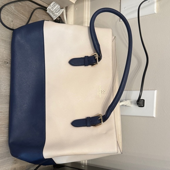 Kate Spade Cream and Navy Tote Bag - Picture 1 of 3